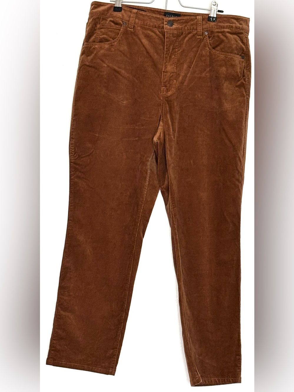 Talbots Corduroy Curvy Straight Leg Pants Caramel Size 14P - Picture 2 of 5